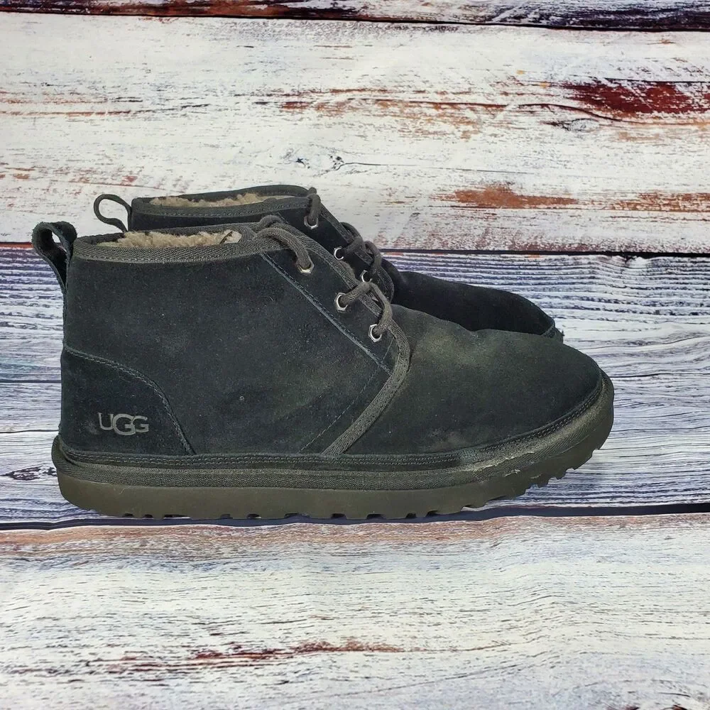 Ugg Neumel Black Suede Ankle Chukka Boots Men's Size 12